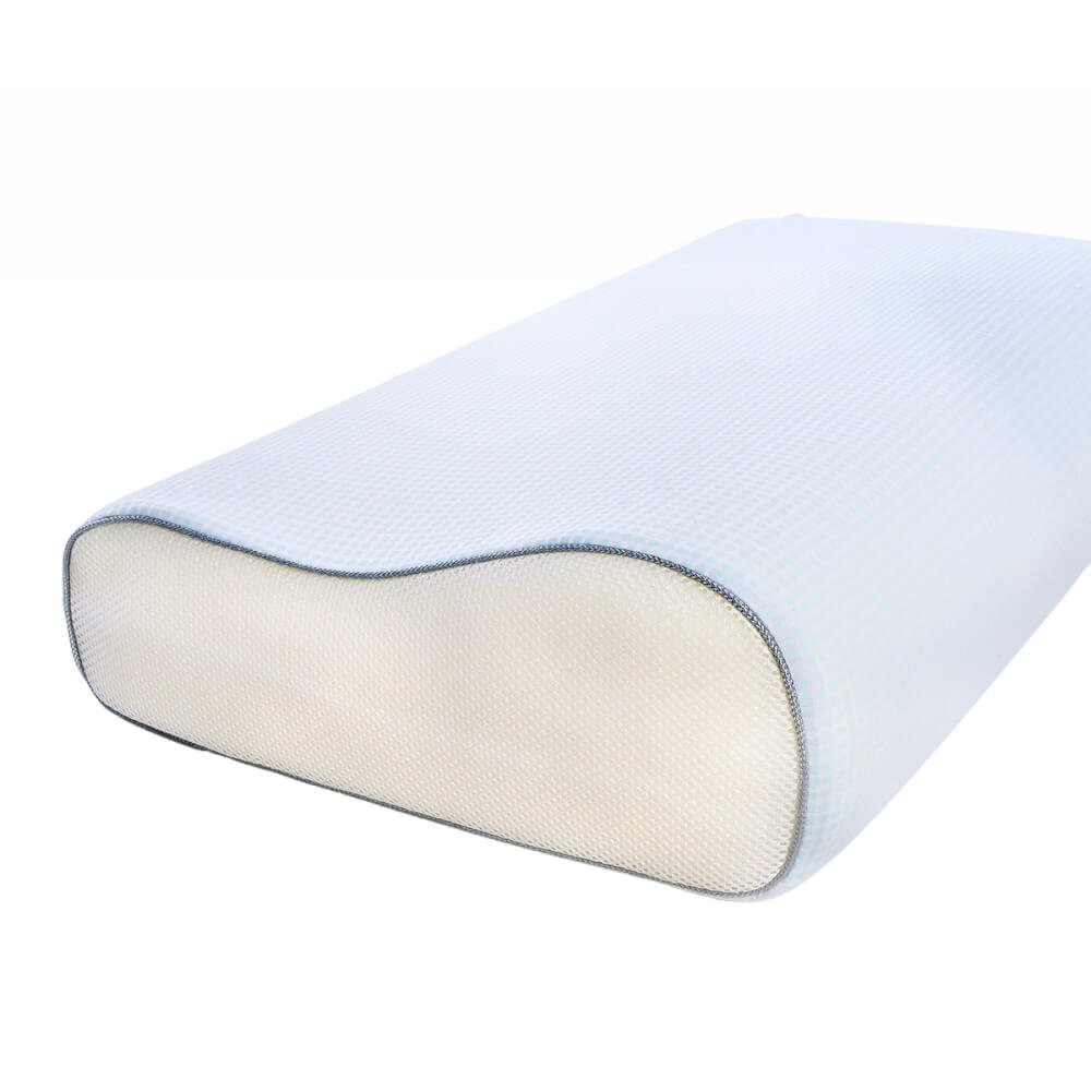 หมอนสุขภาพ เมมโมรี่โฟม AKEMI รุ่น COOLING AIRCOOL CONTOUR MEMORY PILLOW 9557108766266 ขนาด 60X40 CM + 10/12 CM สีฟ้า
